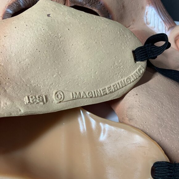 ONLY ONE- 2 Piece George H. W. Bush Halloween President Mask 1991 Masquerade - Picture 9 of 9